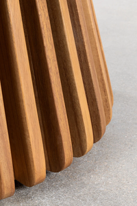 Table basse d'extérieur moderne et luxueuse en bois de teck massif Mobilier rond naturel durable pour hôtels et villas - Product Image 3