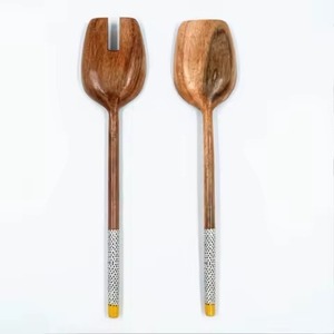 Acacia Wood Salad <b>Server</b> Set Stylish & Durable Handmade Eco-Friendly Dishwasher Safe Custom Color - Product Image 6