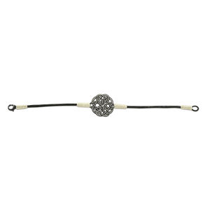 Anatolia hecho a mano 999 plata esterlina tejido a mano negro blanco Kazaz cadena pulsera plata fina única Dianty joyería Unisex - Product Image 1