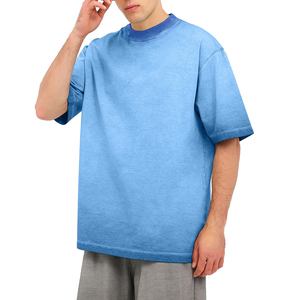 Camiseta de alta calidad para hombre, diseño informal de hip-hop de gran tamaño, camisetas Vintage de estilo callejero con estampado suelto a la moda para hombre - Product Image 1