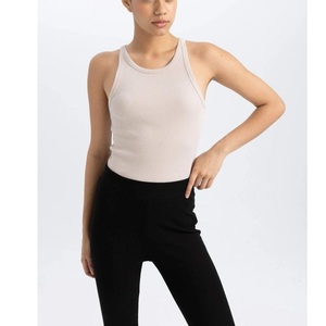 Vente en gros de haute qualité noir blanc haut rayé nouveau design débardeur femmes respirant sans manches t-shirts fournisseur de BD - Product Image 5