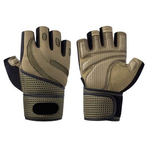 Nouveauté Gants de sport en cuir synthétique demi-doigts Antidérapants Protection sportive professionnelle pour la musculation le cyclisme - Product Image 1