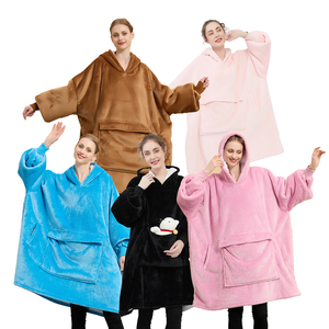 Manta de Sherpa de Poliéster con Capucha, Sudadera Manta Extra Grande para el Invierno - Product Image 2