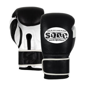 Guantes de Boxeo de Cuero Profesionales Personalizados con Logotipo para MMA y Sanda, Cierre de Gancho y Bucle, Guantes de Entrenamiento Cómodos - Product Image 1