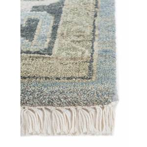 Alfombra Afgana de Lana Anudada a Mano con Diseño Geométrico Azul Tomillo 9x12 para Sala de Estar y Decoración de Pasillos Juveniles - Product Image 4