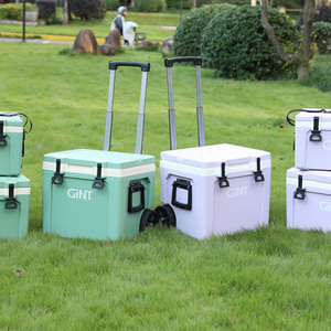 Neues Design Patent 50 L isolierte PP-PU-Schaum-Kühlerboxen für Outdoor Camping mit Teleskopgriffen und Hochleistungsrädern - Product Image 6