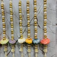 Décoration d'événement de mariage indien guirlande de fleurs artificielles pour la maison Mandap Festival fête scène et toile de fond célébration