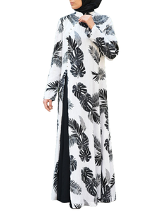 Robe musulmane de mariage longue avec blocs de couleurs, Abaya de haute qualité, Kaftan élégant, meilleure vente en gros - Product Image 2