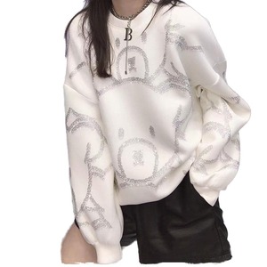 Automne nouvelle tendance pull pour femmes de haute qualité industrie lourde diamants sweats à capuche - Product Image 6