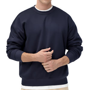 Sudaderas Lisas de Cuello Redondo y Corte Regular para Hombre, Venta al Por Mayor, Ropa Urbana, Manga Larga, Básicas, Mezcla de Algodón - Product Image 3