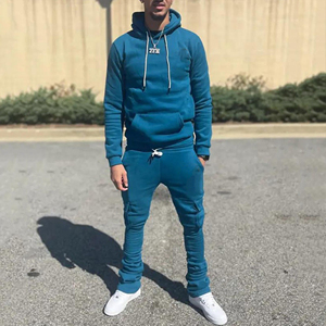 Oem Fleece Screen Print Pullover Hoodie Flared Pant Conjuntos de chándal para hombre Puffy Flared Stacked 2 Piece Mens Hoodie Sweatsuit Sets - Product Image 3