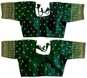 Blusa moderna VRINDA con tirantes de seda Top formal de verano con patrón abierto frontal y hermoso nudo Listo para usar Tops modestos - Product Image 1