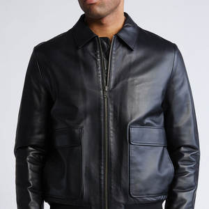 Veste de motard en cuir pour hommes, coupe-vent, avec broderie personnalisée, en cuir de vache original et veste de moto respirante pour hommes, vente à chaud - Product Image 2