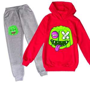 Streetwear Custom logo Sweat Suit Track Men <b>Plain</b> <b>Tracksuit</b> Fitness Sports Trousers Two 2 Piece Set Men <b>Tracksuit</b> for Winter - Product Image 2