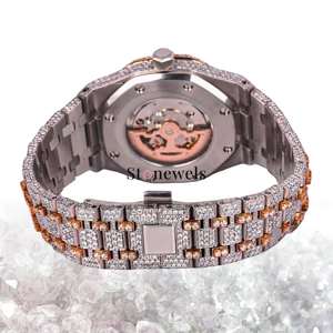 Stonewels GIA/IGI Full White Arabic Customize Diamond VVS Moissanite Watch Alloy Automatic Watch Gold Automatic Watches Unisex - Product Image 5