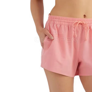 Pantalones cortos transpirables de color sólido para mujer, ropa de calle de diseño personalizado, pantalones cortos de mujer de gran tamaño de alta calidad - Product Image 2