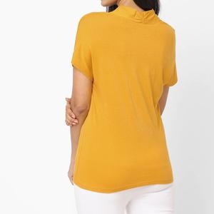 Camisetas Multicolor con cuello en V para mujer, ropa de media manga transpirable, venta al por mayor, precio barato, directa de fábrica - Product Image 4