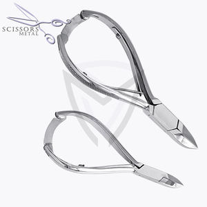 Coupe-ongles robustes double face en acier inoxydable finition polie/satinée, coupe-ongles portables en plastique pour ongles incarnés - Product Image 1