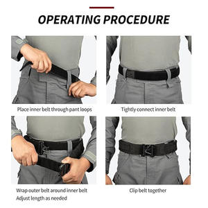 เข็มขัดยุทธวิธีสำหรับเจ้าหน้าที่รักษาความปลอดภัย คุณภาพดี ทนทาน ปรับได้ บริการ OEM ขายดี พร้อมโลโก้และสีตามสั่ง - Product Image 6