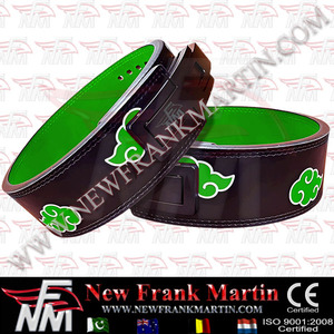 Nfm เข็มขัดออกกำลังกายแบบปรับแต่งได้สำหรับทุกเพศหนังวัว akatsuki ลายเมฆ OEM OEM ยกน้ำหนักอะนิเมะ - Product Image 3