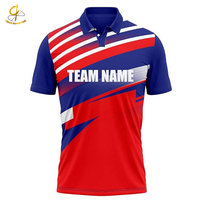 Maillot de cricket décontracté pour homme adulte, imprimé, personnalisable (couleurs et motifs), 100 % coton respirant, coupe ajustée à manches courtes