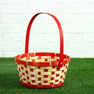 ตะกร้าไม้ไผ่ธรรมชาติงานแฮนด์เมดตะกร้าของขวัญ - Product Image 3