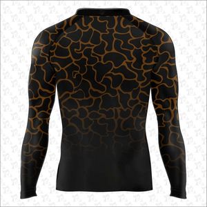 Mangas largas de secado rápido Rash Guards para hombres Custom MMA poliéster spandex material Rash Guard sublimación Diseño y logotipo - Product Image 3
