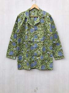 ชุดนอนผ้าฝ้ายแท้สำหรับผู้หญิง, ชุดนอนผ้าฝ้ายแท้พิมพ์ลายดอกไม้เนื้อผ้าคอตตอนเนื้อนุ่มเหมาะกับใส่ในฤดูร้อน - Product Image 4