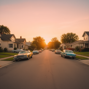 T-shirt à manches longues style vintage avec silhouette de disquette rétro, coucher de soleil des années 80 - Product Image 3