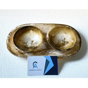 Plateau rectangulaire en résine sans plomb écologique 14x7 pouces Cadeau de Ramadan Eid Utilisation de la table Vaisselle Bonbons Collations Douceurs - Product Image 3