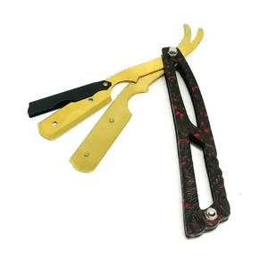 Vente en gros de rasoir de coiffeur léger à manche fantaisie rasoir de rasage droit rasoir à gorge coupée en acier inoxydable rasoir de salon de coiffure - Product Image 2