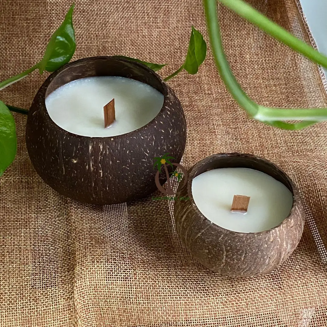 Lilin tempurung kelapa aroma alami ramah lingkungan/lilin kedelai beraroma/lilin COCO-merek ECO COCO