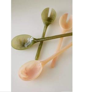 Juego de Cucharas de Resina Hechas a Mano de Primera Calidad, Ecológicas y Modernas, para Ensaladas y Servir, para Bodas, Cenas y Vajilla para el Hogar - Product Image 3