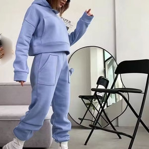 Low MOQ Wholesale <b>Men's</b> Winter <b>Thermal</b> Tracksuit Hoodie and Jogger Sweatpants Set 100% Cotton Fleece 2024 - Product Image 5