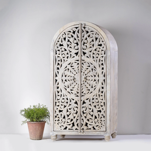 Almirah sculpté Whitewash - Product Image 2