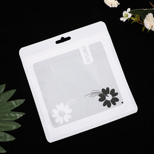 Tùy chỉnh in tái sử dụng ba bên con dấu Ziplock túi nhựa lá nhỏ mỹ phẩm & quần áo túi với cửa sổ rõ ràng - Product Image 1