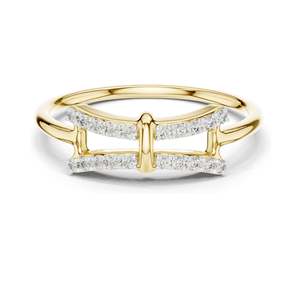 Bague d'accentuation en diamant de laboratoire 0,12 CT pour femme, clarté VVS-VS EF, or 18 carats, 14 carats, 10 carats et argent 925, or rose, or jaune, or blanc - Product Image 3