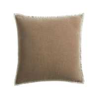 Housses de coussin carrées décoratives à franges et pompons, style bohème, écologiques, pour la maison, lot de 2, en velours, couleur unie, patchwork