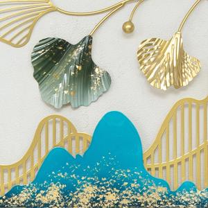 Art mural en métal de montagne | Art mural de panneau d'or 3D personnalisé | Sculpture en fer moderne en gros pour la décoration de maison, d'hôtel et de bureau fournisseur - Product Image 4