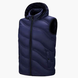 Veste chaude OEM personnalisé hommes hiver chaud doudoune veste gilet décontracté léger couleur unie sans manches gilet veste pour hommes - Product Image 5
