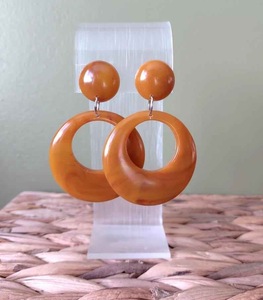 Resin Embroidery <b>Earrings</b> Handmade Stainless Steel Fashion Jewelry for Women Girls Classic Wedding Look High Quality - Product Image 3