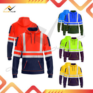 Sweat-shirt à capuche haute visibilité pour homme, durable, respirant, réfléchissant, imprimé, personnalisable, pour le travail en extérieur et la sécurité hivernale - Product Image 3