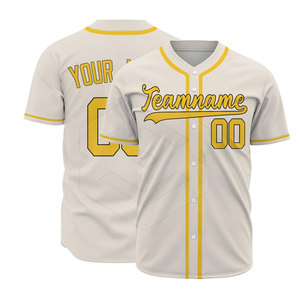 En stock vêtements de sport maillot de baseball pour hommes matériel de haute qualité demi manches confortable maillot de baseball pour hommes - Product Image 2