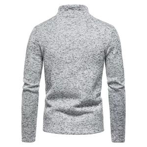 Ropa de calle de lujo para hombre, sudadera con media cremallera, forro polar de algodón grueso, tacto suave, diseño elegante, fábrica de bordado personalizado OEM ODM - Product Image 2