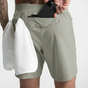 กางเกงขาสั้นออกกำลังกายระบายอากาศได้ดีน้ำหนักเบาสำหรับผู้ชายกางเกงขาสั้นออกกำลังกายแห้งเร็วป้องกันรอยยับเป็นมิตรกับสิ่งแวดล้อม - Product Image 2