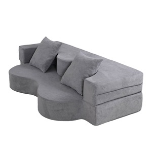 โซฟาเบดแบบโมเดิร์นสำหรับห้องนั่งเล่น พร้อมผ้าหุ้มถอดซักได้ ดีไซน์พับเก็บได้ ดีไซน์สบายๆ บุด้วยฟองน้ำ - Product Image 2