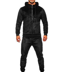 Chándal de fútbol unisex con logotipo personalizado chándal de terciopelo conjuntos de Sudadera con capucha de talla grande y chándal para correr unisex OEM al por mayor - Product Image 1