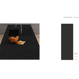 Pierre frittée Gris 800x2400x15mm Carreau de porcelaine vitrifié Bord d'exportation indien poli - Product Image 5