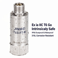 Capteur de vibration triaxial industriel JINWEI TVS-FT-M, sécurité intrinsèque IP66, 316L, RS485, 25,6 kHz, montage magnétique, moteur de pompe