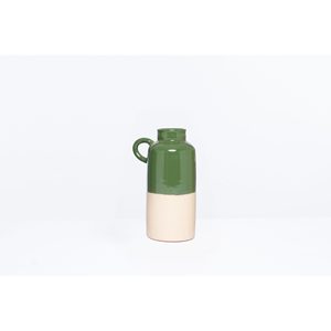 Handmade <b>Small</b> Porcelain <b>Vase</b> with Hook Handle Two Tone Color Luxury Nordic Minimalist Style Modern Tabletop Home Decoration - Product Image 4